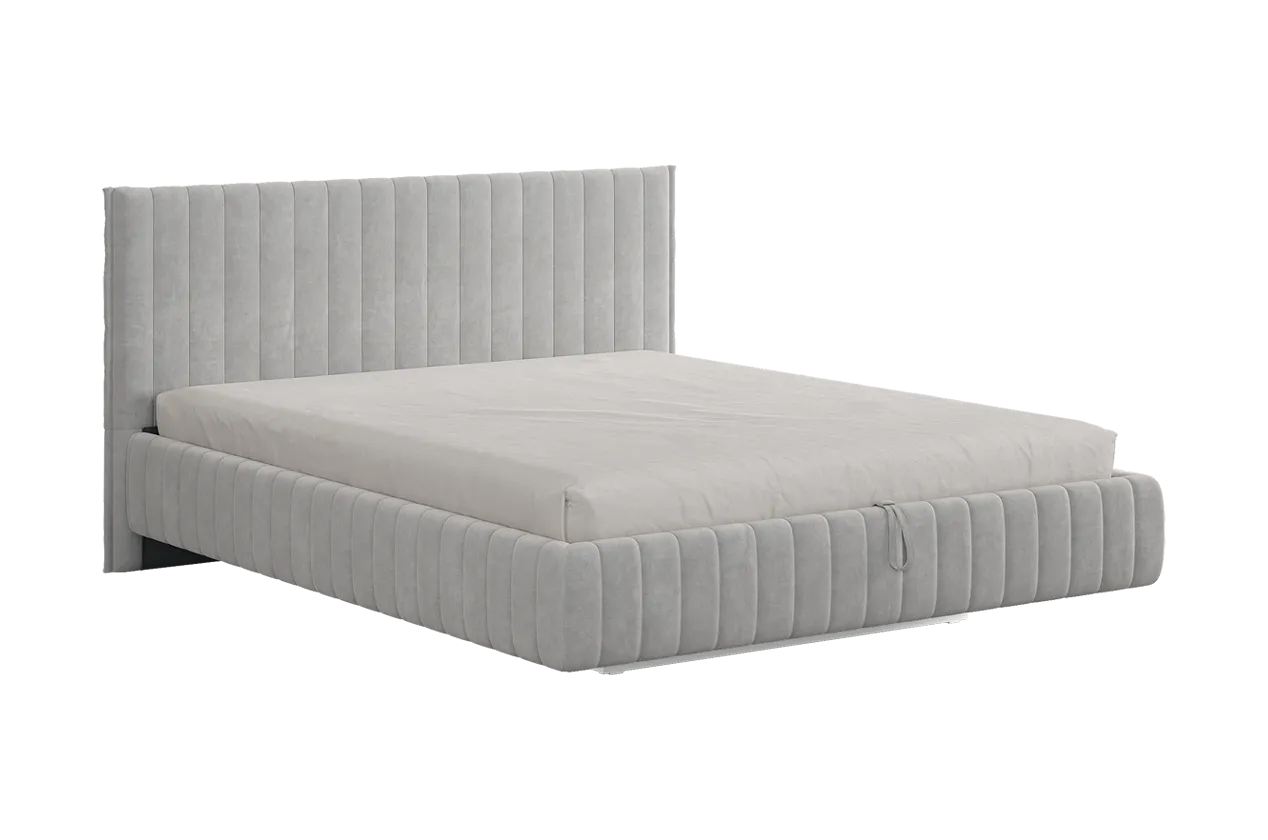 Кровать с подъемным механизмом Твикс 180х200 см галька (велюр) в Надыме - nadym.mebel-tymen.ru | фото