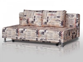 Диван Комфорт Лайт без подлокотников 2 подушки принт Газета в Надыме - nadym.mebel-tymen.ru | фото