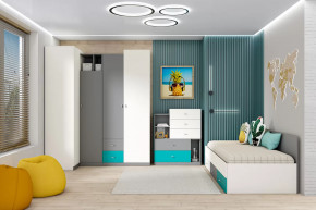 Детская Клео ОК-3, графит, миндаль, океан Диал в Надыме - nadym.mebel-tymen.ru | фото