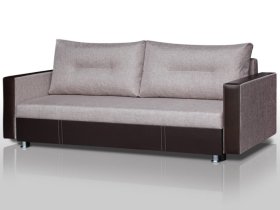 Диван Комфорт с прямыми подлокотниками кемел/кожзам в Надыме - nadym.mebel-tymen.ru | фото
