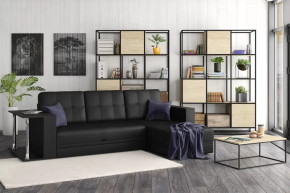 Диван АТЛАНТ угловой со столиком Марика чёрный в Надыме - nadym.mebel-tymen.ru | фото
