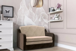 Диван "Луна" (серо-бежевый, к/з шоколад) в Надыме - nadym.mebel-tymen.ru | фото