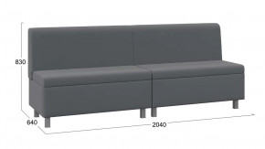 Диван прямой «Каир» ГН №3 Исп.2 Велюр Camaro 18 (серый) в Надыме - nadym.mebel-tymen.ru | фото