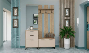 ЕВА Прихожая, ЛДСП Дуб экспрессив песочный / ЛДСП Сатин в Надыме - nadym.mebel-tymen.ru | фото