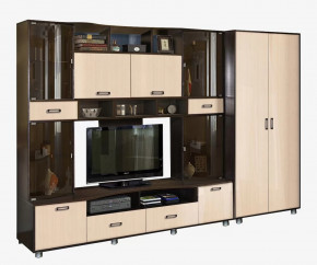 Гостиная Аллегро, вариант 4, венге Linum/дуб белфорт в Надыме - nadym.mebel-tymen.ru | фото