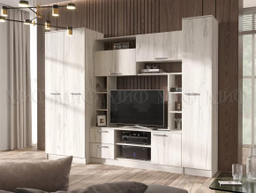 Гостиная Флора без зеркала Дуб Крафт Белый в Надыме - nadym.mebel-tymen.ru | фото