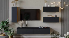 Гостиная «Глосс» №7 Яблоня Беллуно/Cтекло Графит матовый в Надыме - nadym.mebel-tymen.ru | фото