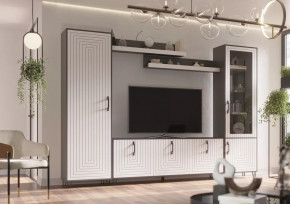 Гостиная Квадро №СВ-1 Серый графит/Софт вайт в Надыме - nadym.mebel-tymen.ru | фото