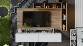 Гостиная «Порто» №1 Яблоня Беллуно, Белый софт в Надыме - nadym.mebel-tymen.ru | фото