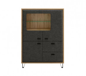 GRACE тумба KOM2W1D2S (Дуб наварра/Графит) в Надыме - nadym.mebel-tymen.ru | фото