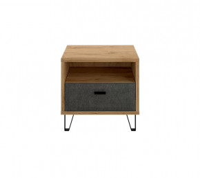 GRACE тумба прикроватная KOM1S (Дуб наварра/Графит) в Надыме - nadym.mebel-tymen.ru | фото