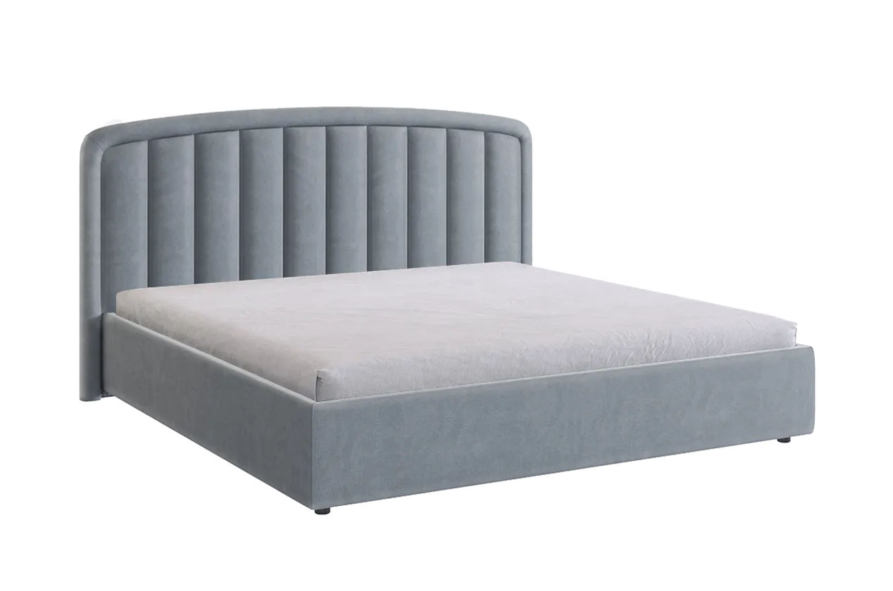 Кровать с подъемным механизмом Сиена 2 180х200 см оникс (велюр) в Надыме - nadym.mebel-tymen.ru | фото