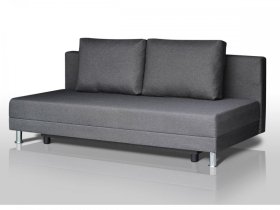Диван Комфорт Лайт без подлокотников 2 подушки графит в Надыме - nadym.mebel-tymen.ru | фото