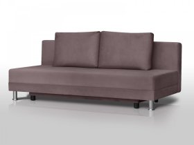Диван Комфорт Лайт без подлокотников 2 подушки коричневый в Надыме - nadym.mebel-tymen.ru | фото