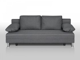 Диван Комфорт без подлокотников 4 подушки графит в Надыме - nadym.mebel-tymen.ru | фото
