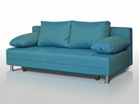 Диван Комфорт без подлокотников 4 подушки азур в Надыме - nadym.mebel-tymen.ru | фото