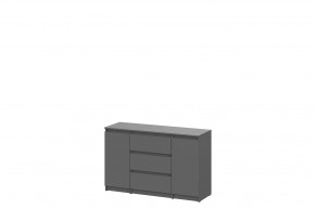 Комод 3 ящика двухстворчатый графит серый Денвер в Надыме - nadym.mebel-tymen.ru | фото