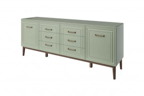 Комод 6 ящиков 2 двери Гориция Зелёный самшит в Надыме - nadym.mebel-tymen.ru | фото