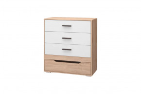 Комод Джуниор, дуб сонома/ дуб сонома, белый в Надыме - nadym.mebel-tymen.ru | фото
