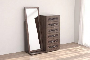 Комод Кэт-4 6 ящиков с зеркалом Венге Диал в Надыме - nadym.mebel-tymen.ru | фото