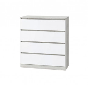 Комод Лори, 4 ящика, дуб серый/белый в Надыме - nadym.mebel-tymen.ru | фото