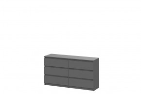 Комод с ящиками 1,38м Графит серый Денвер в Надыме - nadym.mebel-tymen.ru | фото