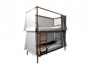 Конструкция для штор к Хостел Duo 3х стронняя в Надыме - nadym.mebel-tymen.ru | фото