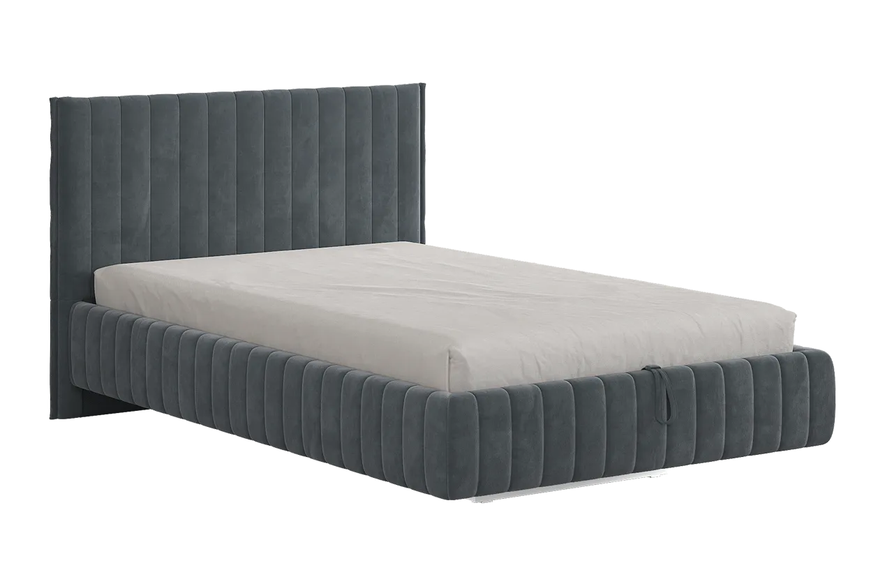 Кровать с подъемным механизмом Твикс 120х200 см графит (велюр) в Надыме - nadym.mebel-tymen.ru | фото