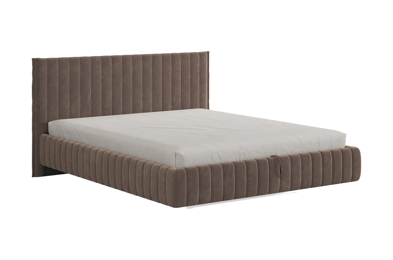 Кровать с подъемным механизмом Твикс 180х200 см латте (велюр) в Надыме - nadym.mebel-tymen.ru | фото