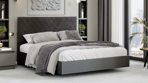 Кровать «Бетта» Тип 1 Серый графит, Велюр Серый в Надыме - nadym.mebel-tymen.ru | фото