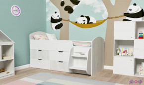 Кровать-чердак Малыш - 7 Винтерберг, Дуб молочный Ярофф в Надыме - nadym.mebel-tymen.ru | фото