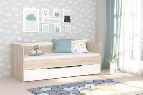 Кровать МС Галактика Дуб Сонома/Белый Глянец в Надыме - nadym.mebel-tymen.ru | фото