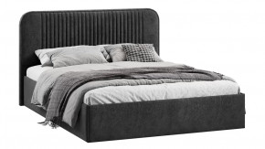 Кровать с ПМ «Тиффани» Тип 1 с заглушиной Микровелюр Wellmart Graphite в Надыме - nadym.mebel-tymen.ru | фото