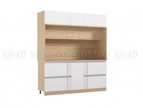 Кухня МДФ Карина Центральная секция 2000 (Пластер Бьянко/Сонома) в Надыме - nadym.mebel-tymen.ru | фото