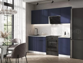 Кухня Николь 2,1м (Холст сапфировый) в Надыме - nadym.mebel-tymen.ru | фото