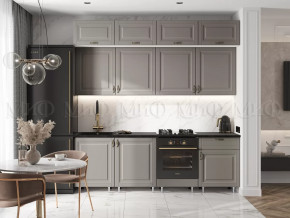 Кухня Престиж 2,4м (Браш текстура Грей) в Надыме - nadym.mebel-tymen.ru | фото