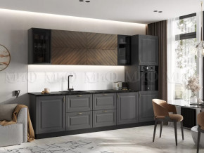 Кухня Престиж 3,0м Компоновка №1 (Графит/Графит софт/Прайм орех) в Надыме - nadym.mebel-tymen.ru | фото