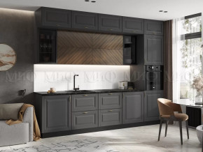 Кухня Престиж 3,0м Компоновка №2 (Графит/Графит софт/Прайм орех) в Надыме - nadym.mebel-tymen.ru | фото