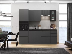Кухня Техно-6 2,4м (Графит/Графит софт) в Надыме - nadym.mebel-tymen.ru | фото