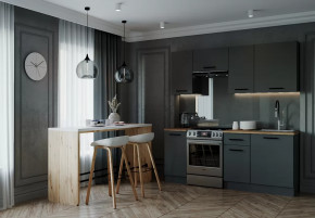 Кухонный гарнитур Антрацит-2000 столешница 26 мм в Надыме - nadym.mebel-tymen.ru | фото