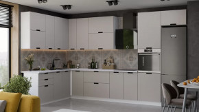 Кухонный гарнитур «Гренада» №18 Белый, Холст мокко в Надыме - nadym.mebel-tymen.ru | фото