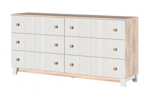 Ланзетти Комод 6 ящиков Дуб Торонто/Жемчуг в Надыме - nadym.mebel-tymen.ru | фото