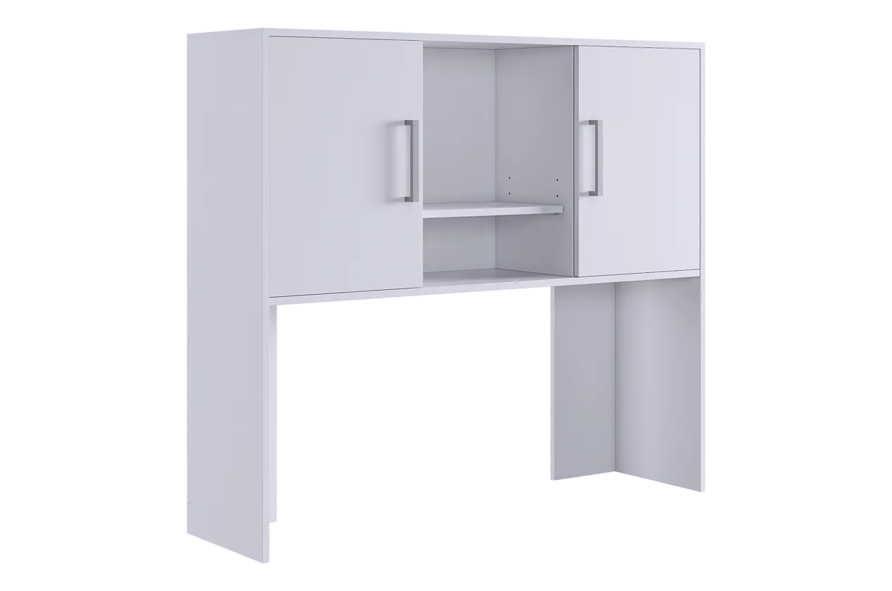 Надстройка стола компьютерного 1200 Лайт-2 белый/белый в Надыме - nadym.mebel-tymen.ru | фото