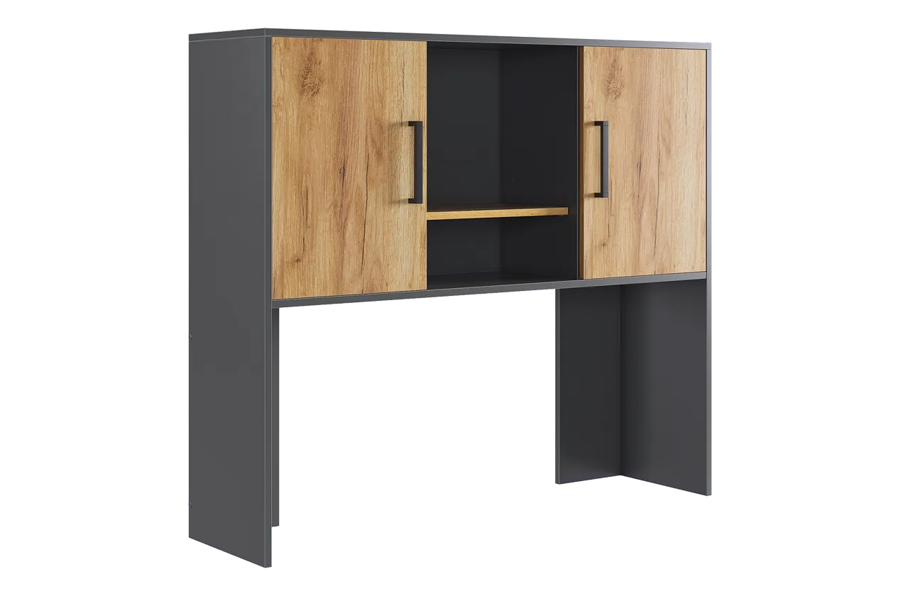 Надстройка стола компьютерного 1200 Лайт-2 графит/дуб крафт золотой в Надыме - nadym.mebel-tymen.ru | фото