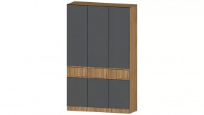 Ленора Шкаф 3х ств. Дуб вотан/Графит в Надыме - nadym.mebel-tymen.ru | фото