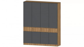 Ленора Шкаф 4х ств. Дуб вотан/Графит в Надыме - nadym.mebel-tymen.ru | фото