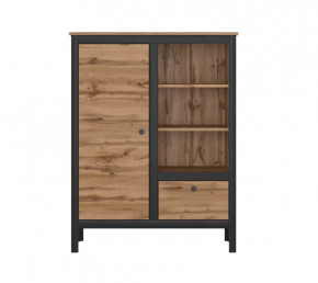 LOFT шкаф REG1D1S/90 (Дуб вотан/Черный) в Надыме - nadym.mebel-tymen.ru | фото