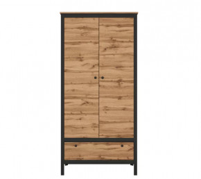 LOFT шкаф SZF2D1S (Дуб вотан/Черный) в Надыме - nadym.mebel-tymen.ru | фото