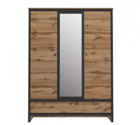 LOFT шкаф SZF3D2S (Дуб вотан/ Черный) в Надыме - nadym.mebel-tymen.ru | фото