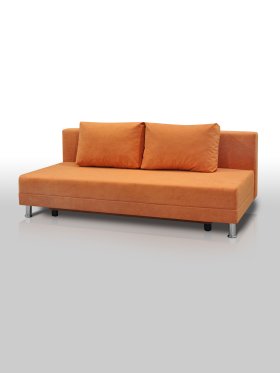 Диван Комфорт Лайт без подлокотников 2 подушки апельсин в Надыме - nadym.mebel-tymen.ru | фото